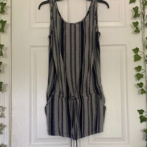 Women’s Striped Jumpsuit w/ Tie